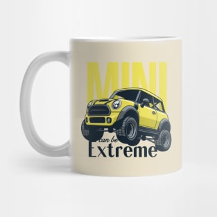 Car mini retro offroad extreme yellow Mug